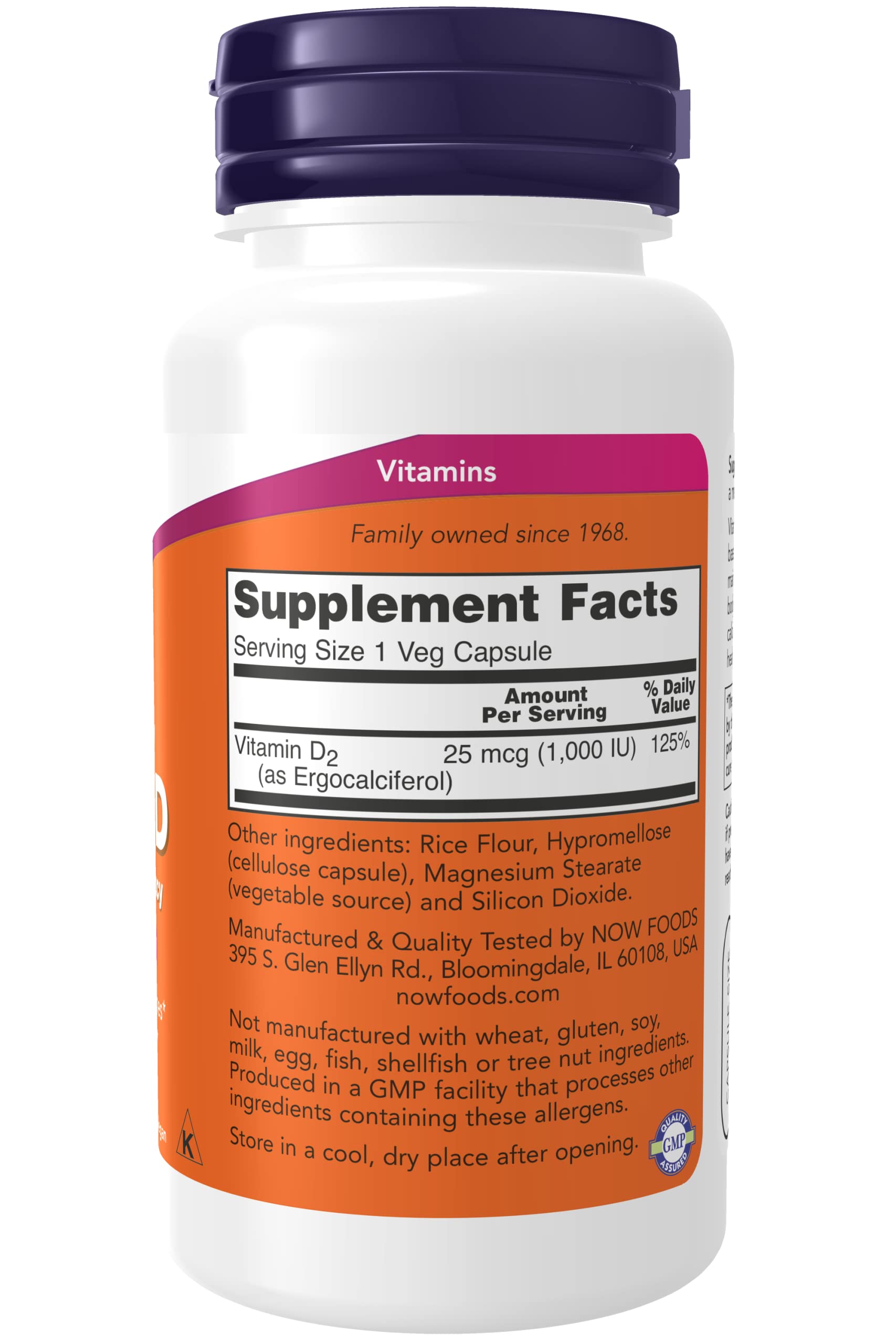 NOW Foods Vitamine D-2 1000 UI – pack de 3 pour un apport durable