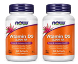 NOW Foods Vitamine D-3 2000 UI, bouteille, soutien quotidien des os