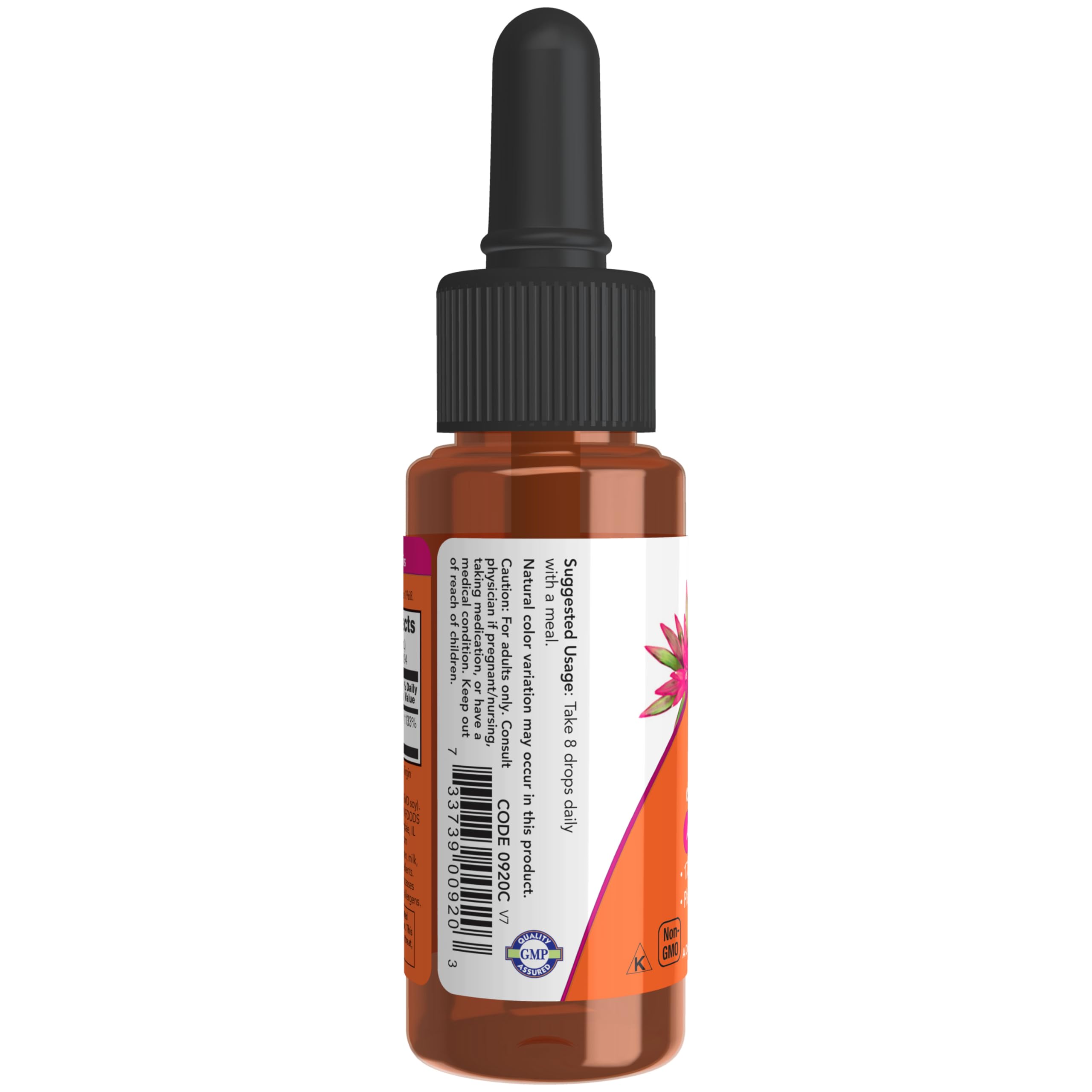 NOW Foods Vitamine E huile liquide, goutte par goutte, soin cutané.