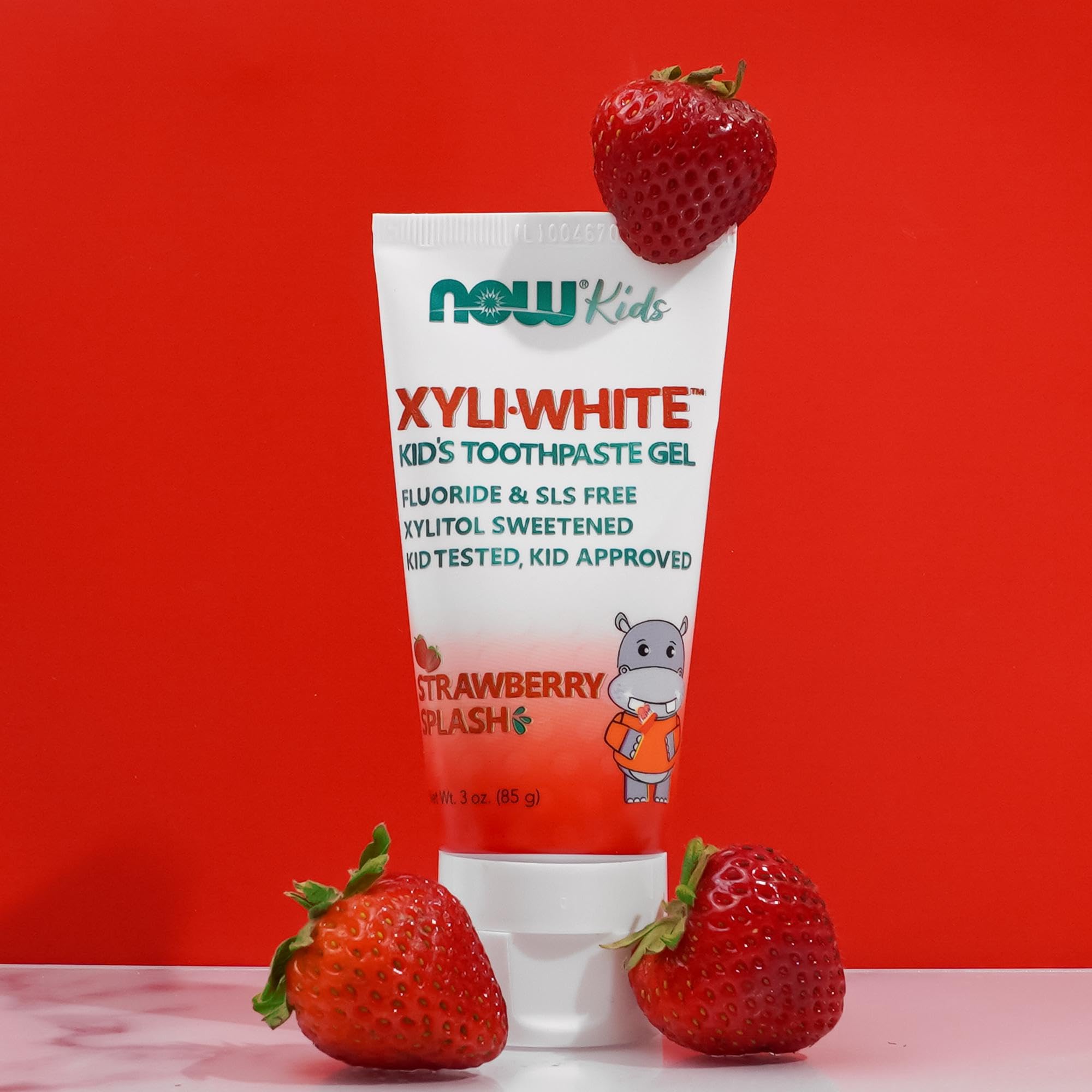 Pâte NOW Foods XyliWhite goût fraise – saveur attrayante pour les enfants
