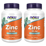 NOW Foods Zinc 50 mg, bouteille, soutien potentiel du métabolisme et du système immunitaire.