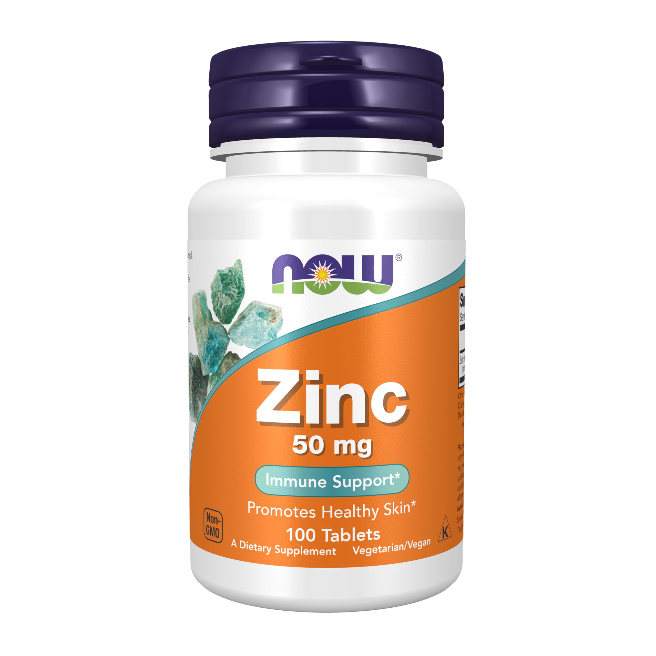 NOW Foods Zinc Gluconate dans une bouteille, soutien potentiel des enzymes essentielles.