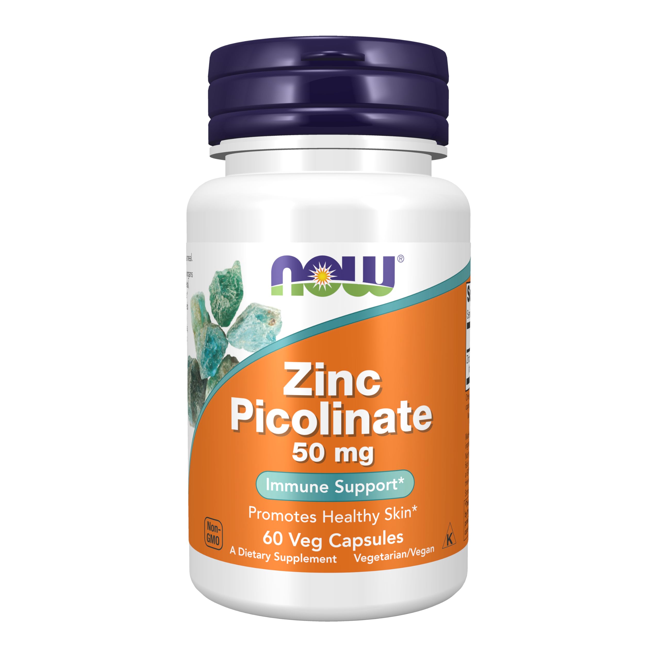 NOW Foods Zinc Picolinate: capsules végétales pour un soutien immunitaire potentiel.