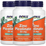 NOW Foods Zinc Picolinate 50 mg — bouteille, soutien immunitaire potentiel