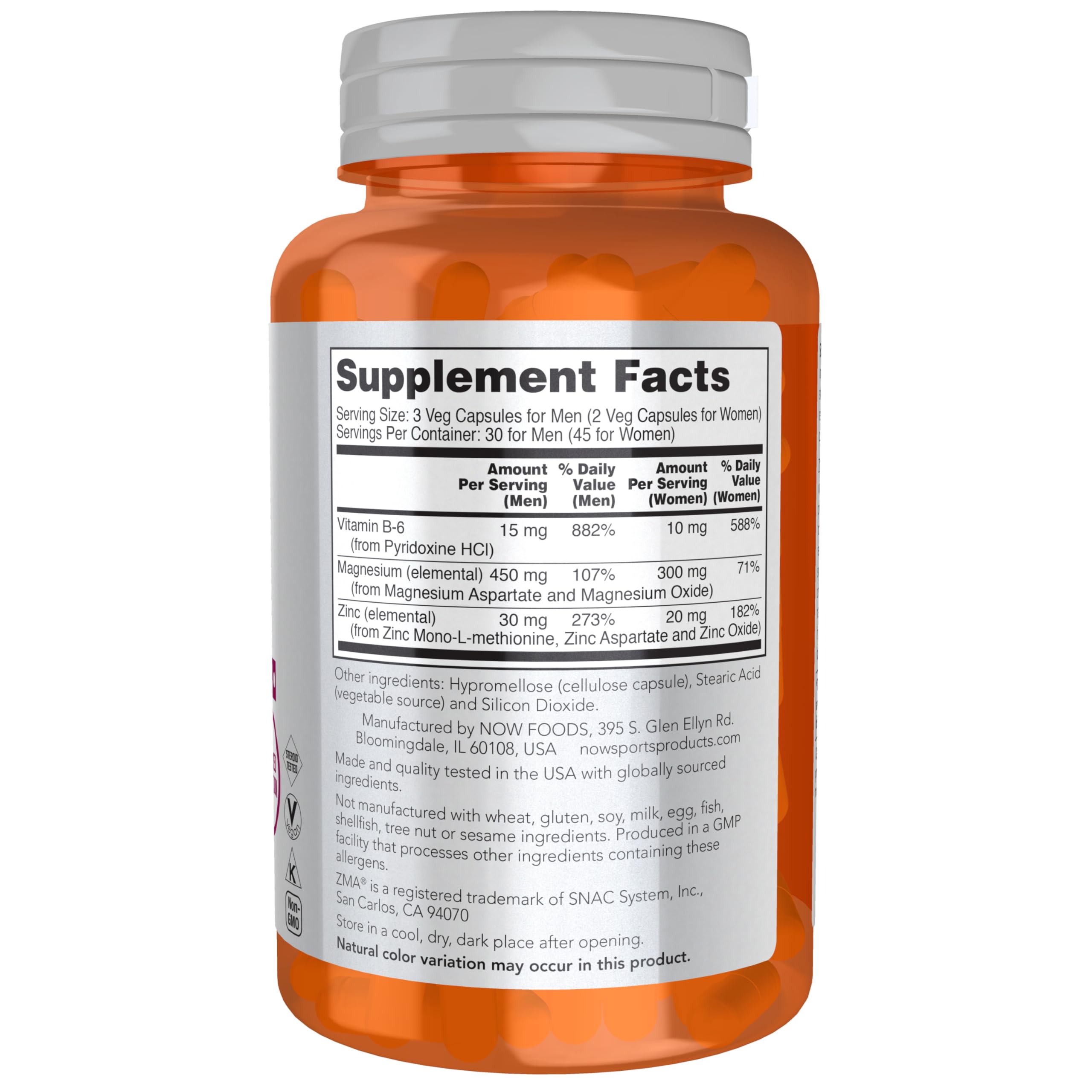 NOW Foods ZMA 90 Caps pack 2: emballage pratique et économique.