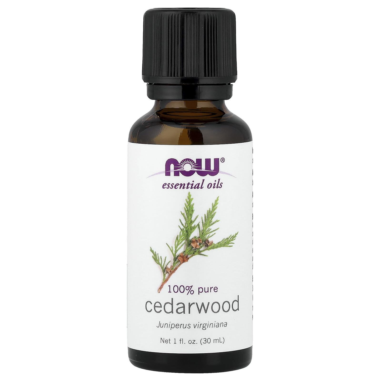 NOW huile de cèdre – bouteille 1 oz prête pour l'aromathérapie et relaxation