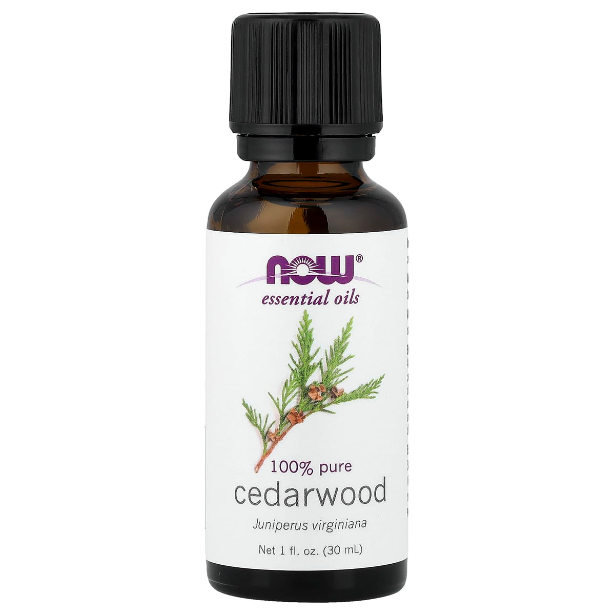 NOW huile de cèdre – bouteille 1 oz prête pour l'aromathérapie et relaxation