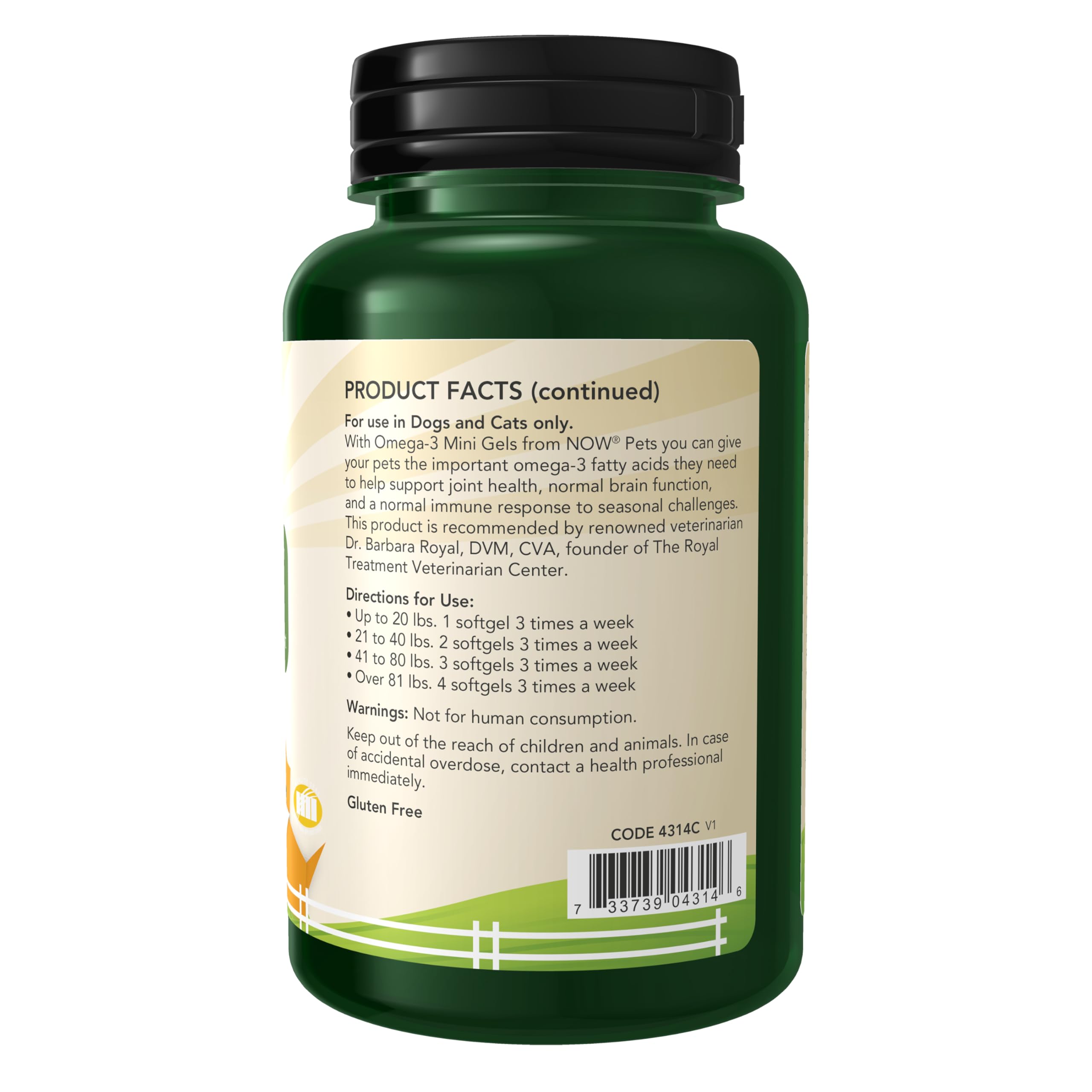 NOW Pets Omega3 Mini Gels: gelules mini, faciles à administrer