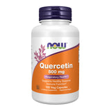 NOW Quercetin 500mg, bouteille de gélules végétales, peut soutenir le bien-être saisonnier.