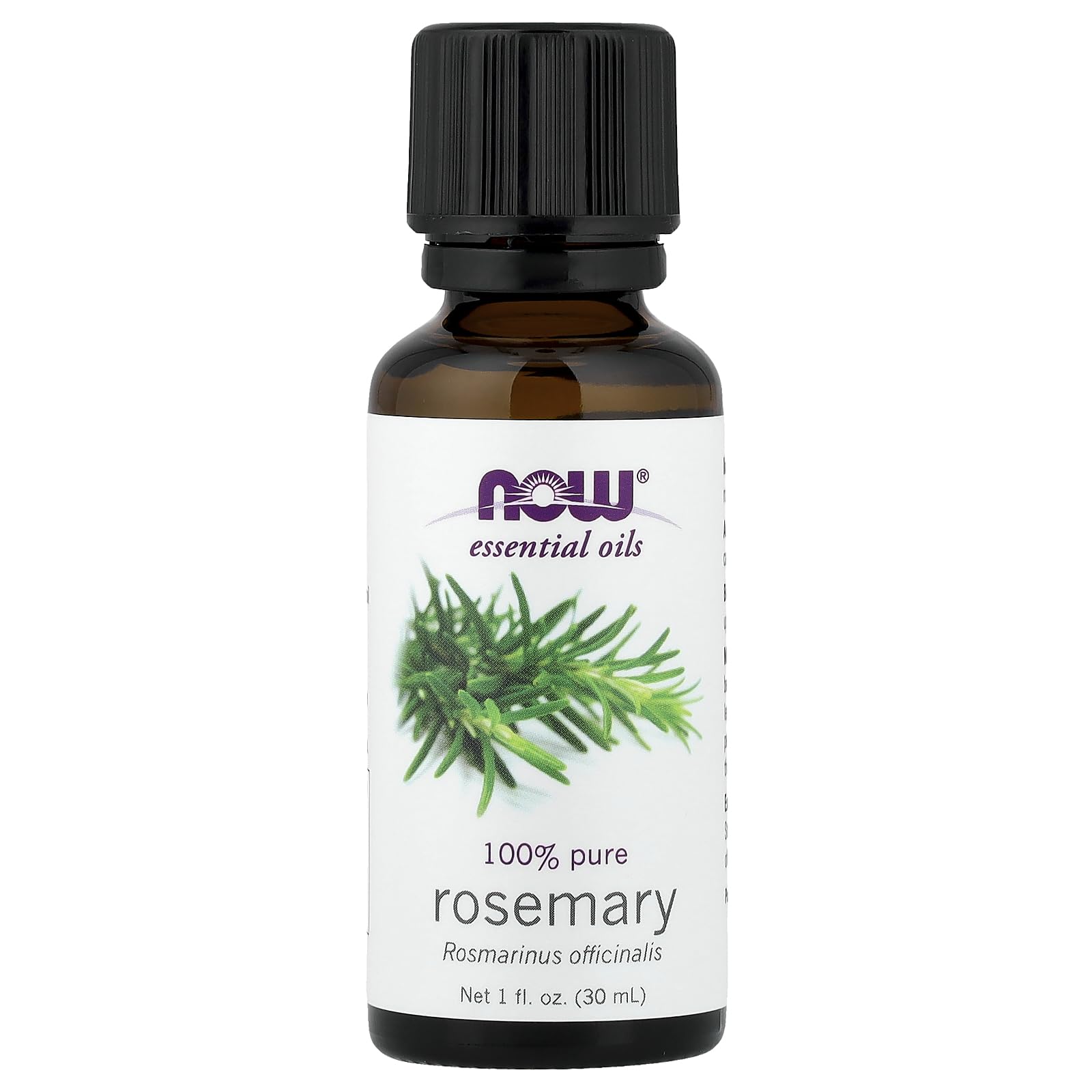 NOW Huiles essentielles de romarin – bouteille, parfum vivifiant idéal pour diffusion aromathérapie