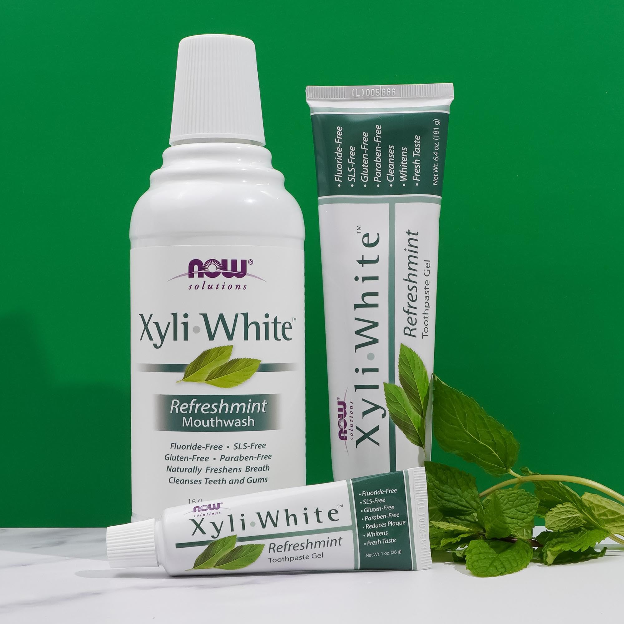 NOW Solutions XyliWhite – usage quotidien après les repas pour haleine fraîche