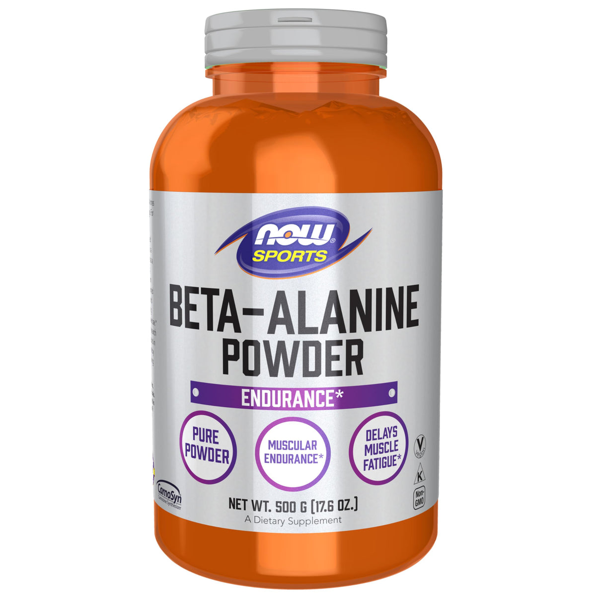 NOW Foods Beta-Alanine en poudre, emballage pratique et facile à stocker pour l’entraînement.