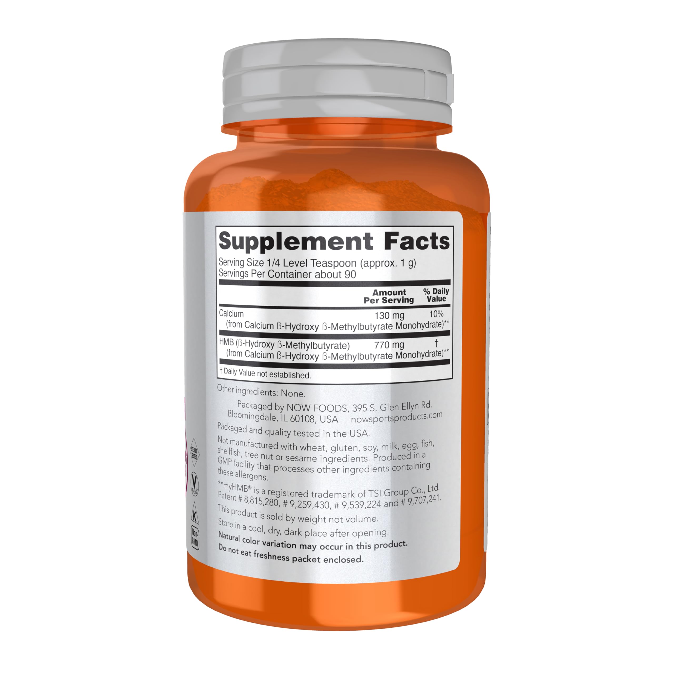NOW Foods HMB, cuillere-doseuse incluse, facilite le dosage après l'effort.