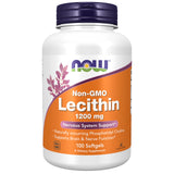 NOW Foods Lecithin 1200 mg: capsules molles dans la bouteille, soutien potentiel cerveau et nerfs.