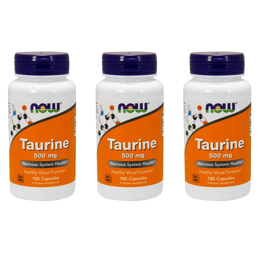 NOW Foods Taurine 500 mg - Bouteille, soutien potentiel à la stabilité des membranes cellulaires.
