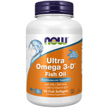 NOW Foods Ultra Omega 3-D – Bouteille gélules molles pour EPA et DHA.