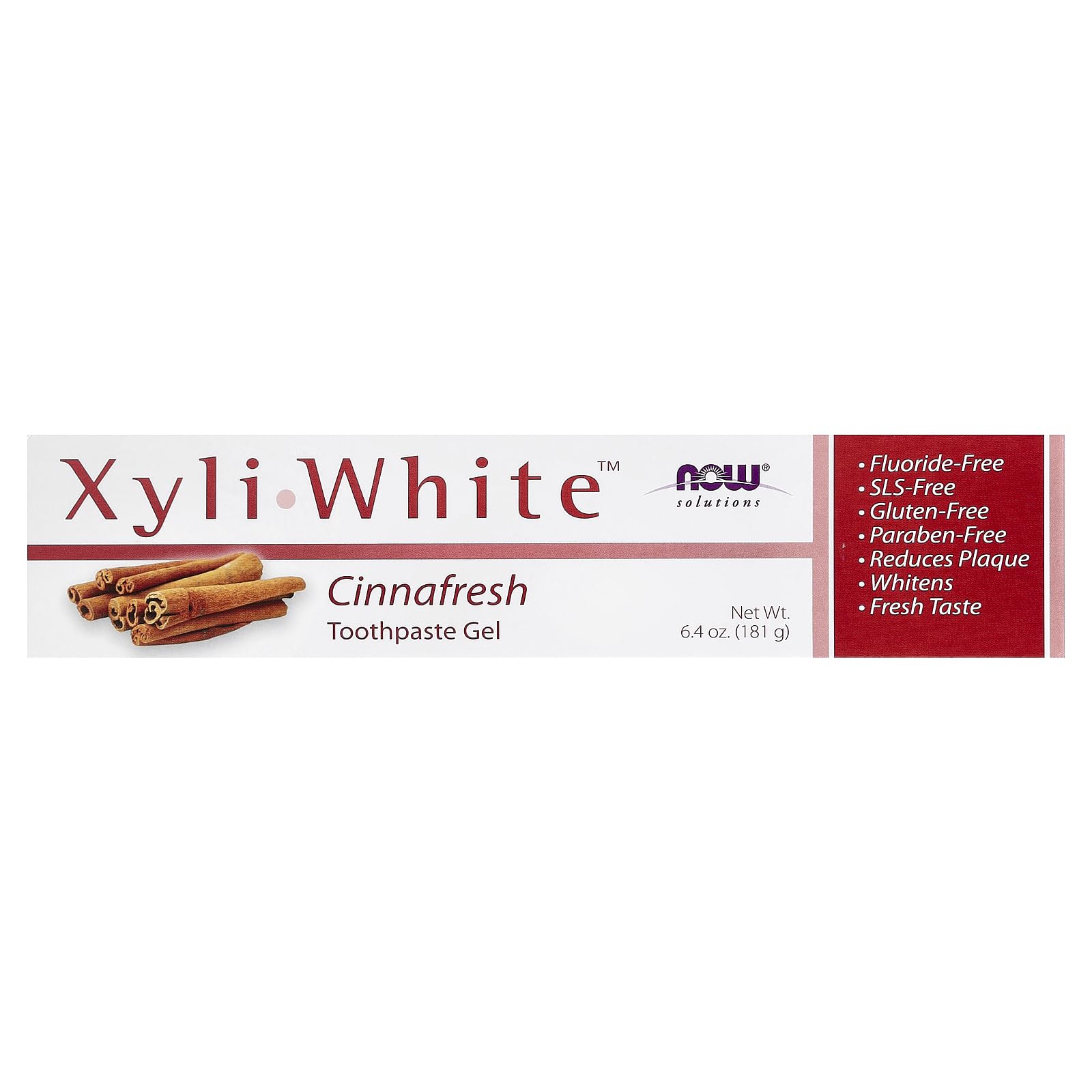 NOW Xyliwhite Cinnafresh emballage deux dentifrices: paquet pratique et économique à emporter