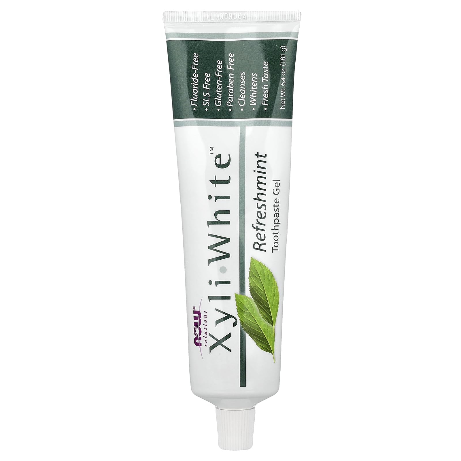 NOW Xyliwhite Refreshmint, tube dentifrice, sensation fraîche et nettoyage quotidien optimal.