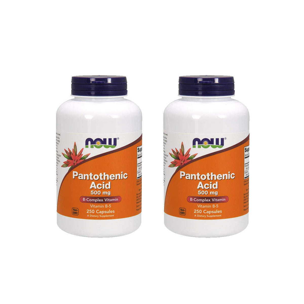 NOW Foods Acide pantothénique 500 mg, gélules: soutien potentiel au métabolisme et énergie.