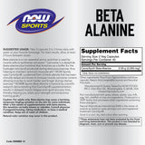 NOW Foods Beta-Alanine bouteille-ouverte : pratique pour entrainements et recuperation