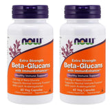 NOW Foods Beta-Glucans ImmunEnhancer dans la bouteille ouverte, soutien potentiel quotidien.