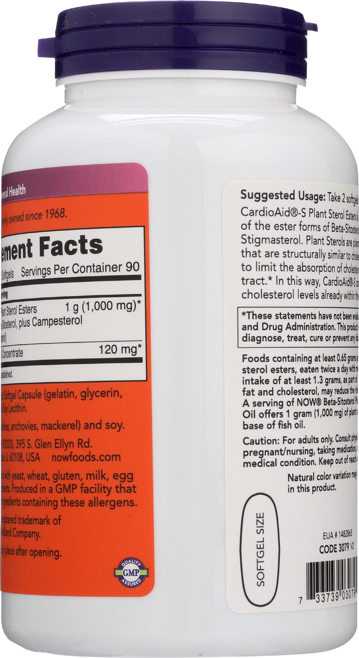 NOW Foods Beta-Sitosterol, gélules faciles à avaler pour votre routine.