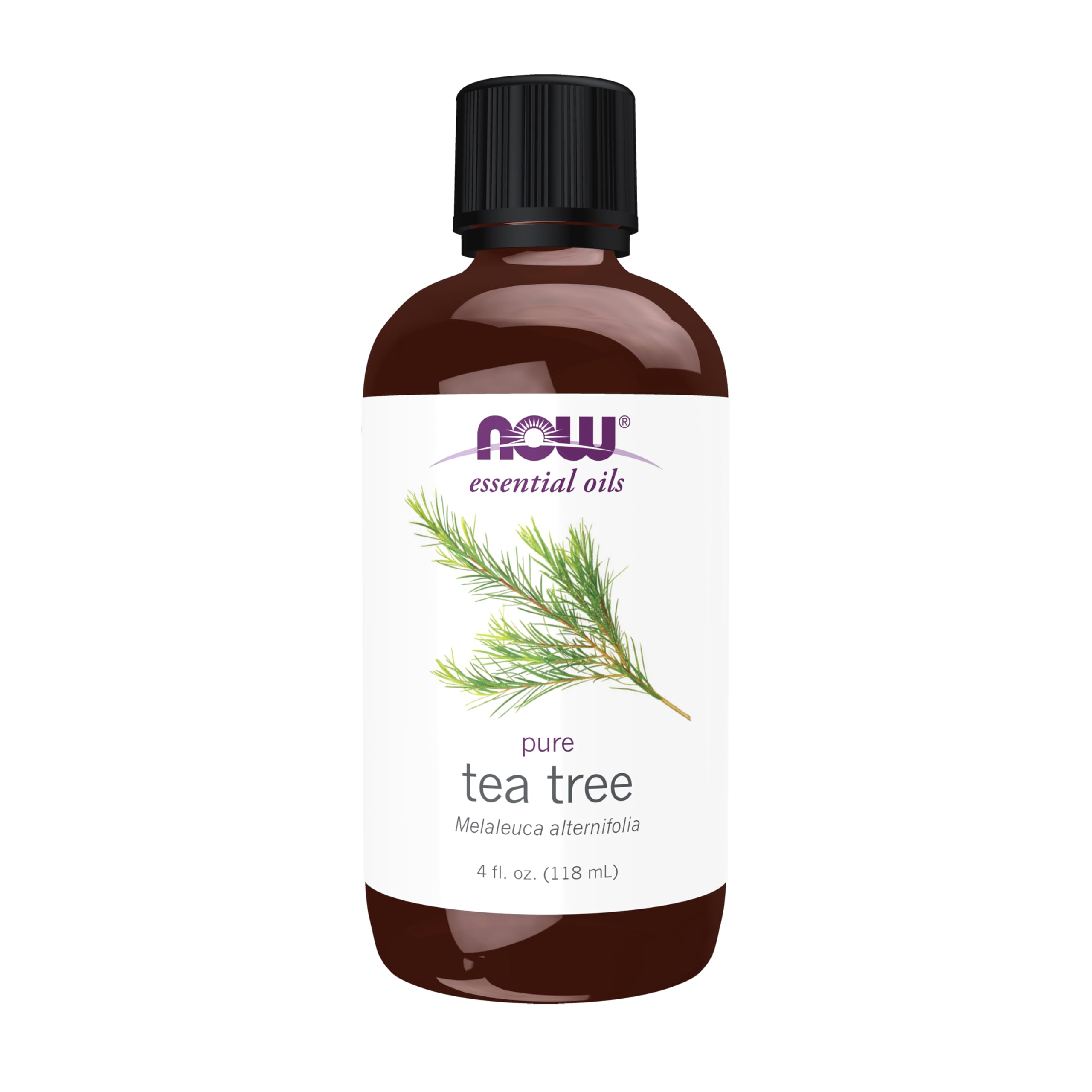 NOW Foods huile d'arbre à thé - bouteille prête pour aromathérapie et purification ambiante.