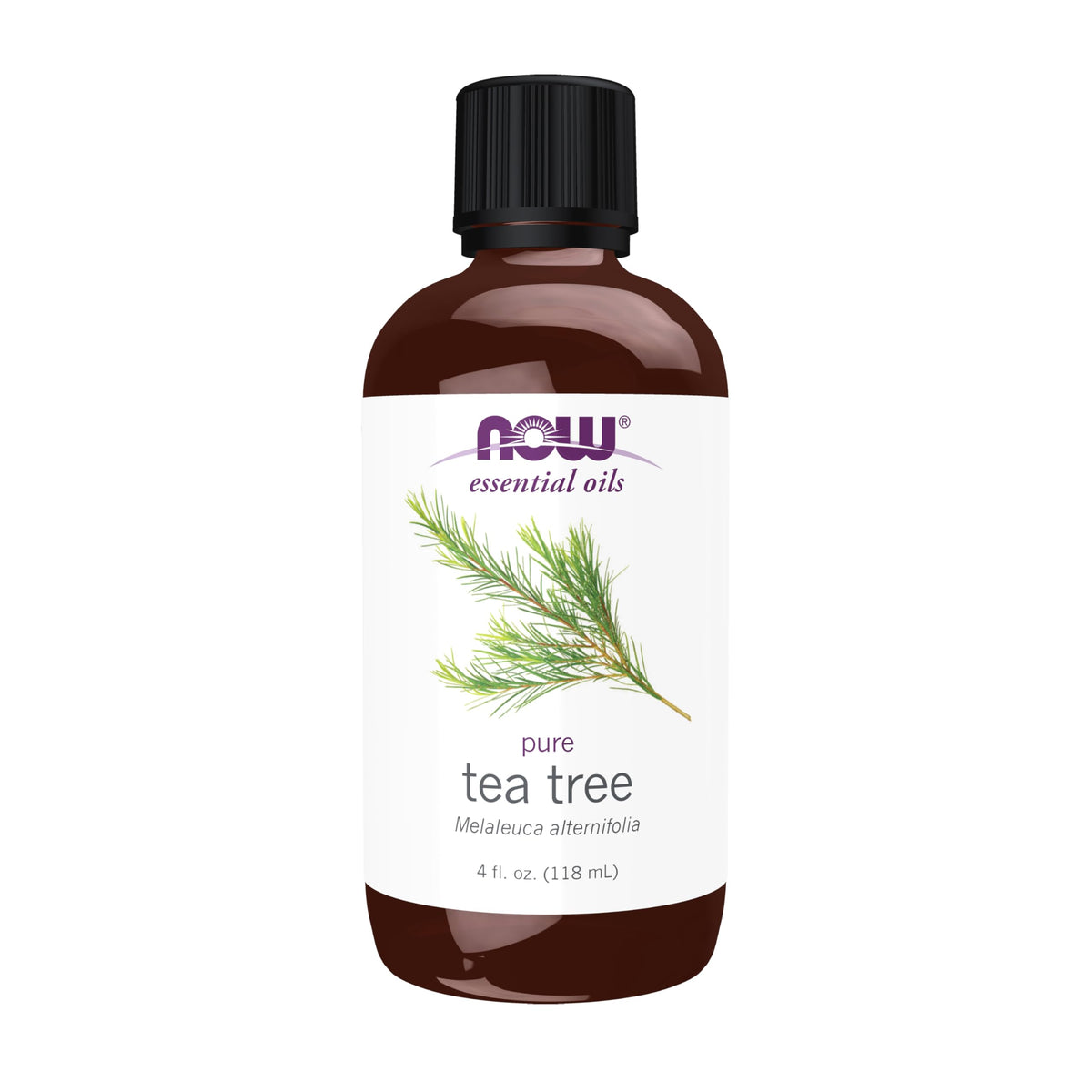 NOW Foods huile d'arbre à thé - bouteille prête pour aromathérapie et purification ambiante.