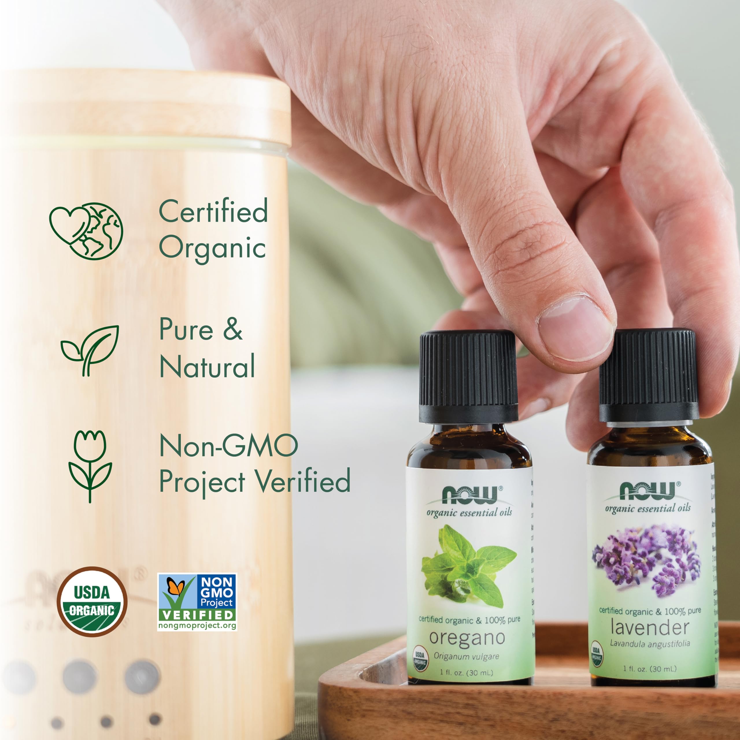 NOW Foods huile essentielle citron biologique brume d aromathérapie revitalisante pour l espace