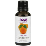 Huile de mandarine NOW Foods dans une bouteille, parfum frais et vivifiant.