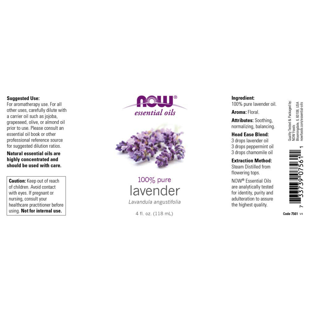 NOW Foods Lavande – Huile essentielle pure, diffusion facile pour ambiance relaxante.