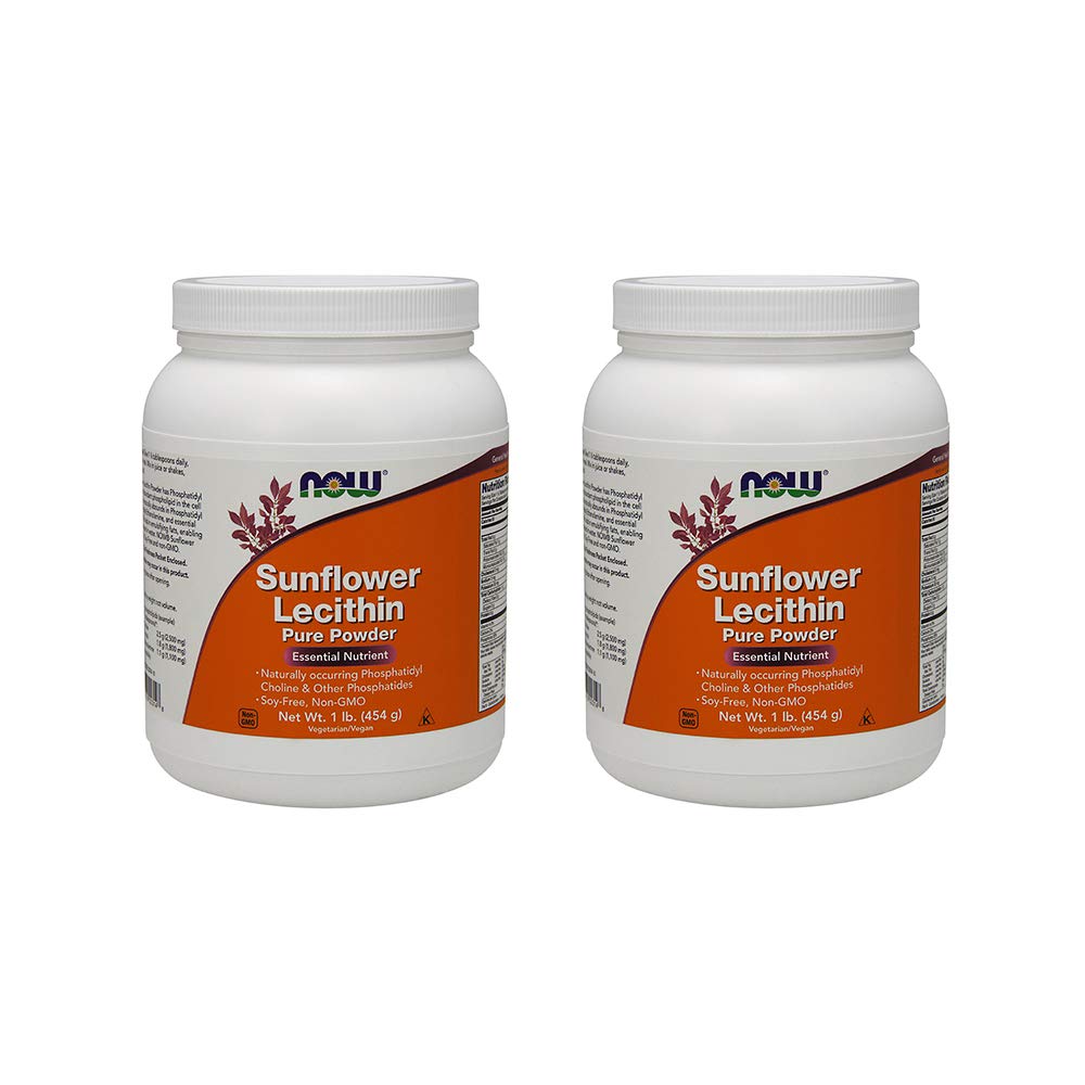 NOW Foods Lécithine de tournesol en poudre – emballage pratique, émulsifiant naturel pour sauces et boissons.