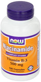 NOW Foods Niacinamide 500 mg, emballage: conditionné aux États‑Unis par une société familiale.