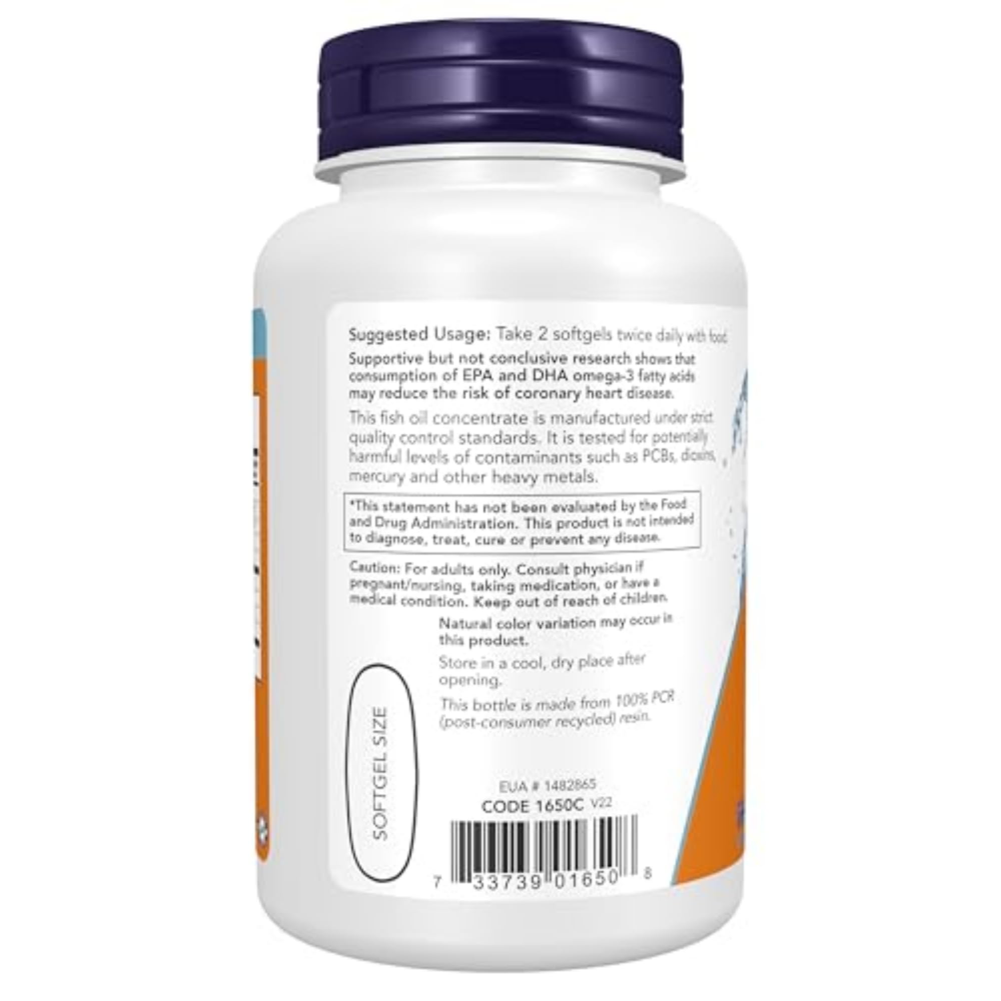 NOW Foods Omega-3 étiquette-produit avec informations claires et fiables.