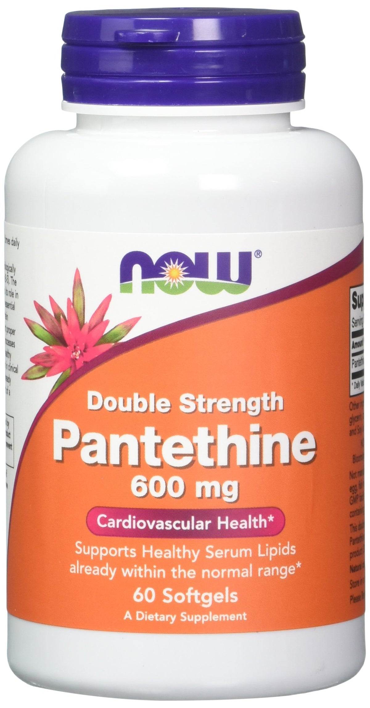 NOW Foods Pantethine: bouteille de 600 mg avec gélules molles faciles à prendre au quotidien