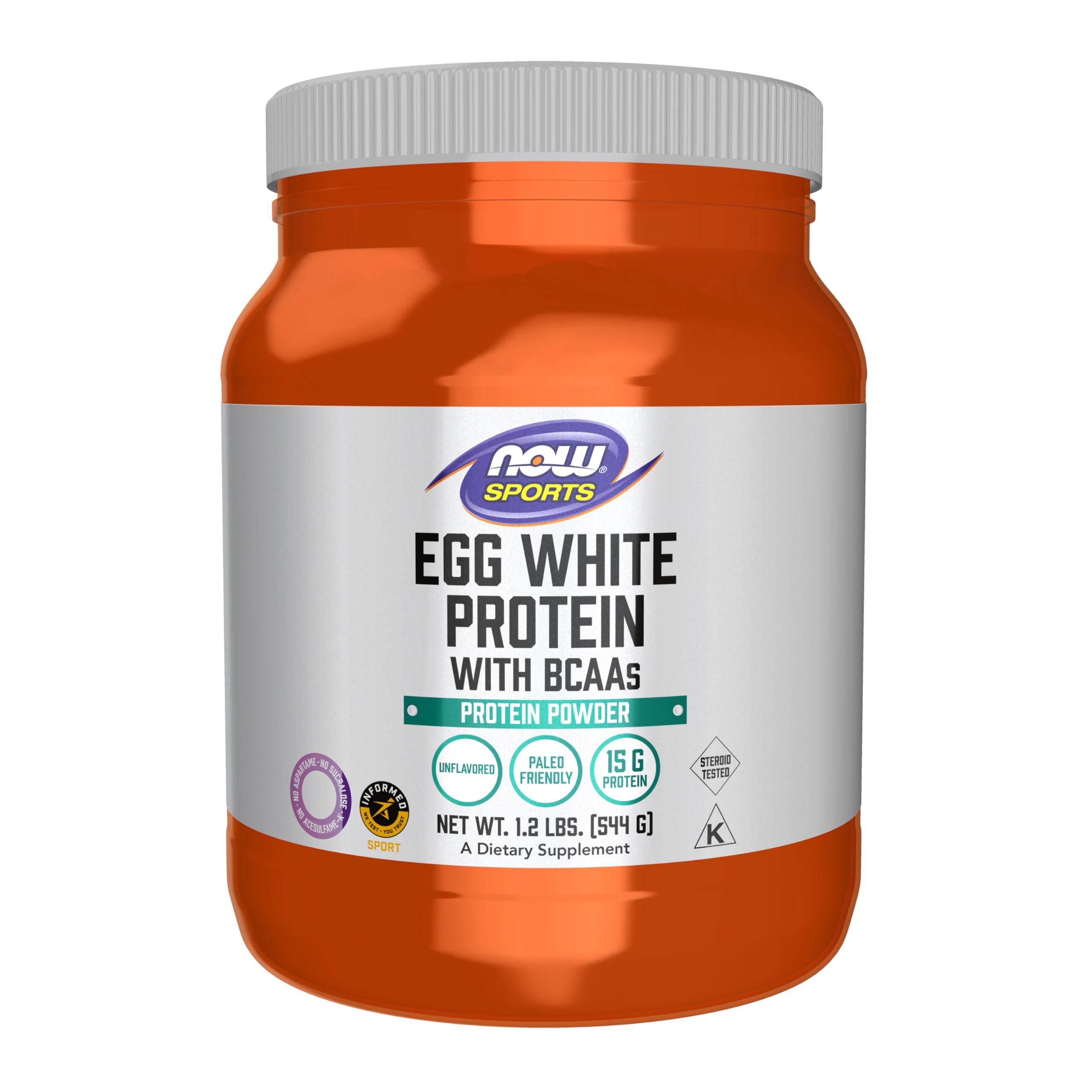 NOW Foods Protéine Blanc d’Oeuf en bouteille, pratique et protéique pour l’entraînement
