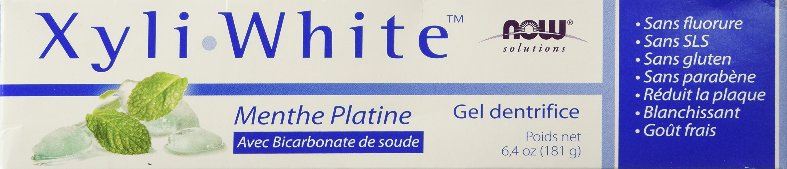 NOW Foods XyliWhite dentifrice emballage ensemble quatre, offre économique familiale.