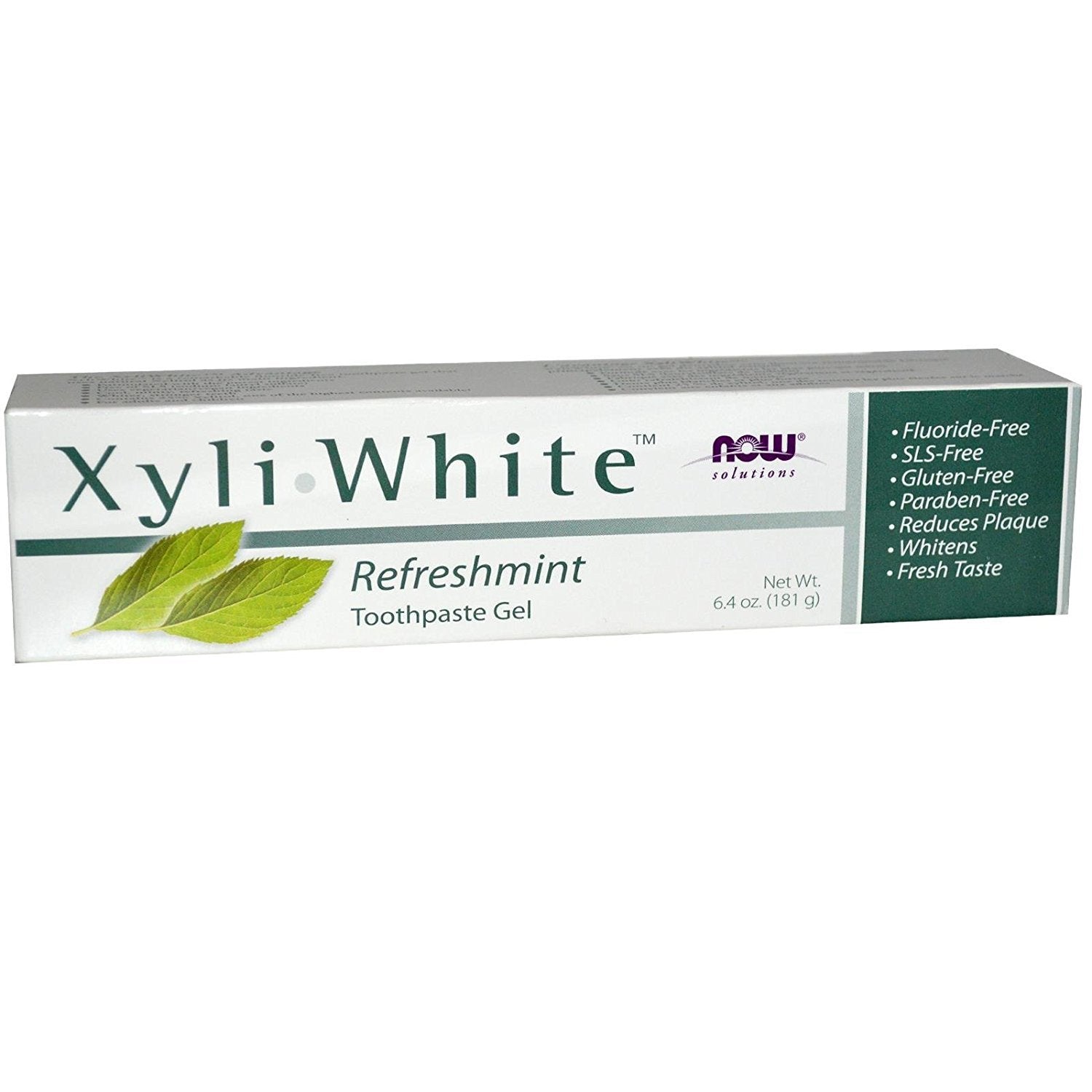 NOW Foods XyliWhite gel-dentifrice Refreshmint pour un brossage quotidien frais et efficace.