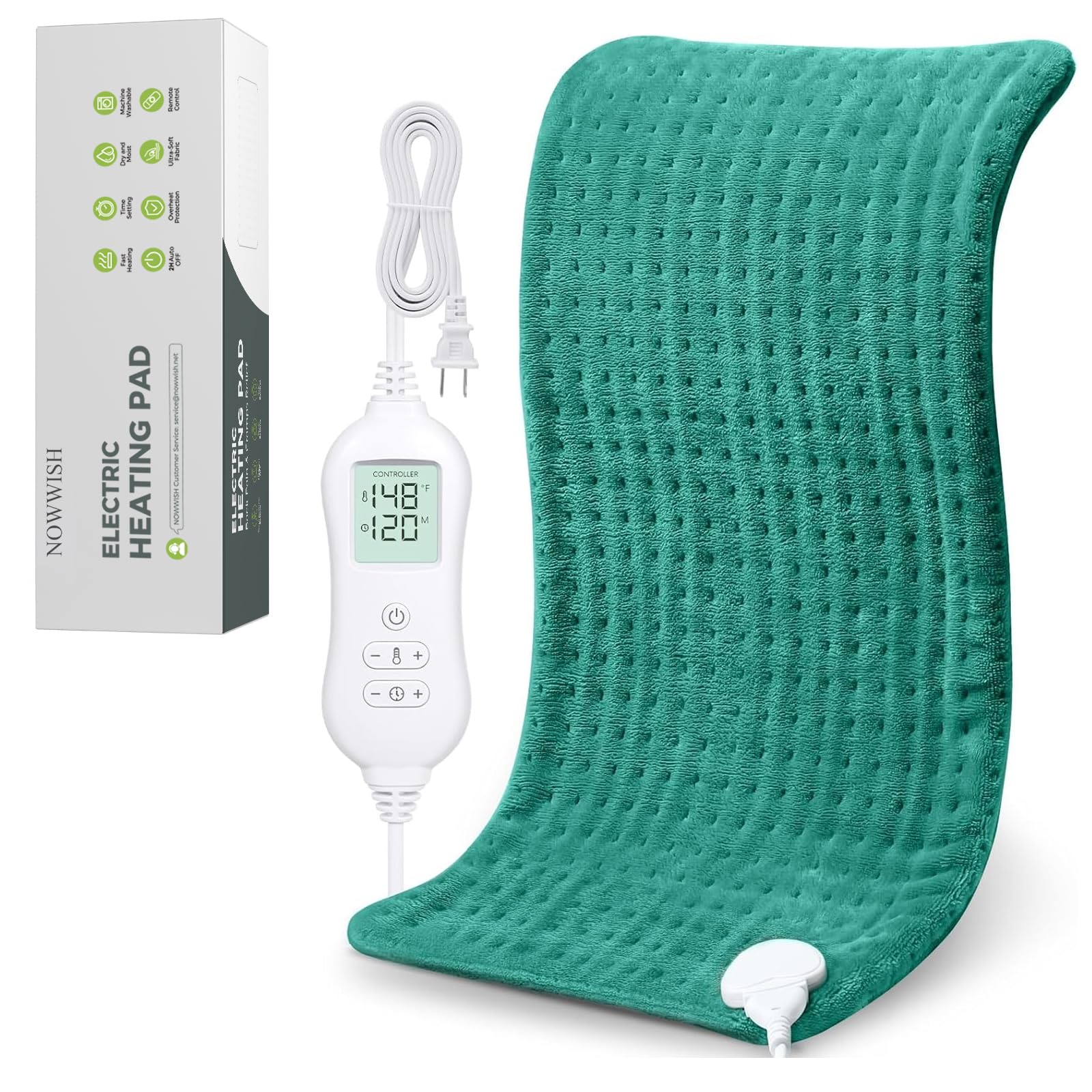 NOWWISH tapis chauffant dos 12x24 pouces pour chaleur ciblée et confort.