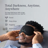 NOX SLEEP masque yeux mousse mémoire, ajuste sans pression pour confort nocturne.