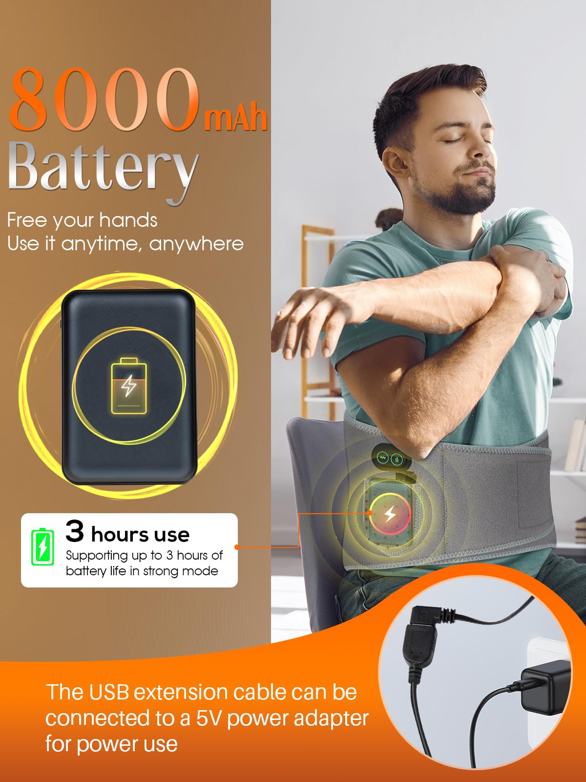Nsoela vibration à trois niveaux pour relaxation progressive.