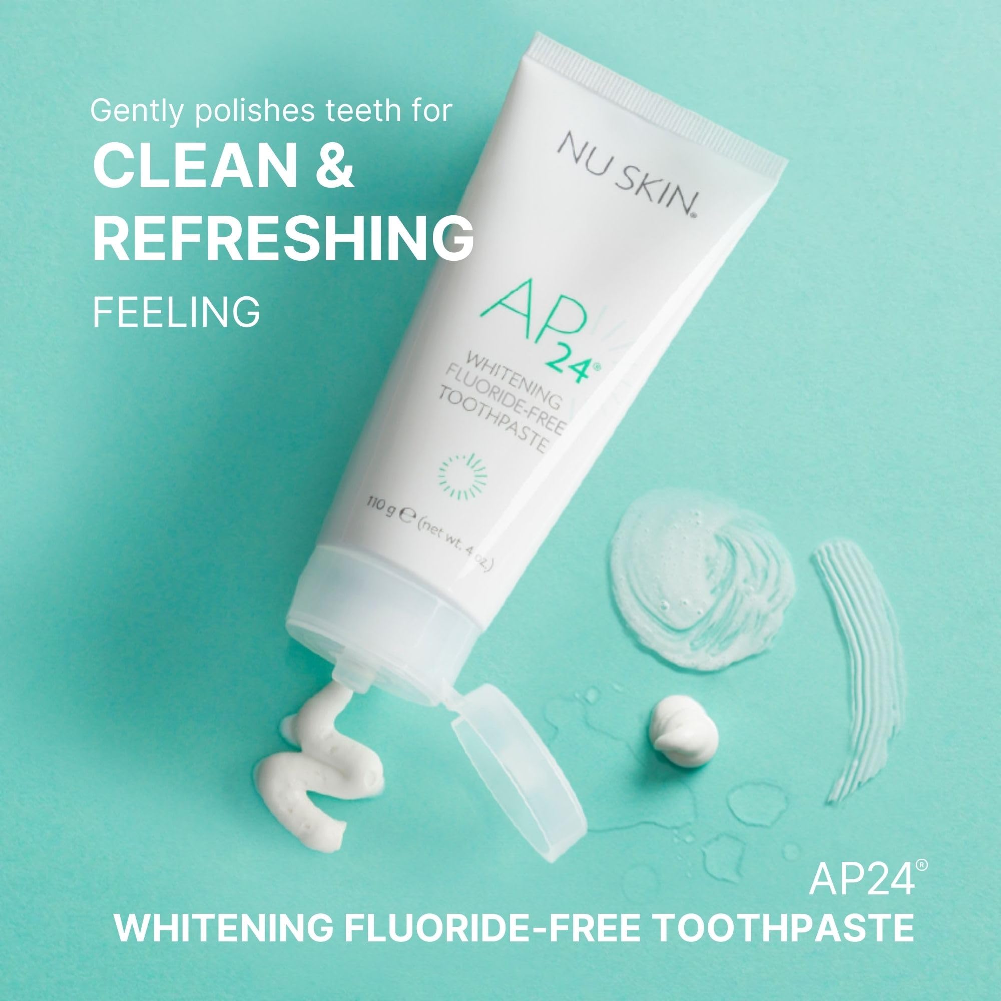 Nu Skin AP24: texture dentifrice lisse respectant l'émail.