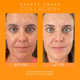 Nu Skin Beauty Focus Collagen+ utilisation quotidienne pour une peau visiblement plus lisse.