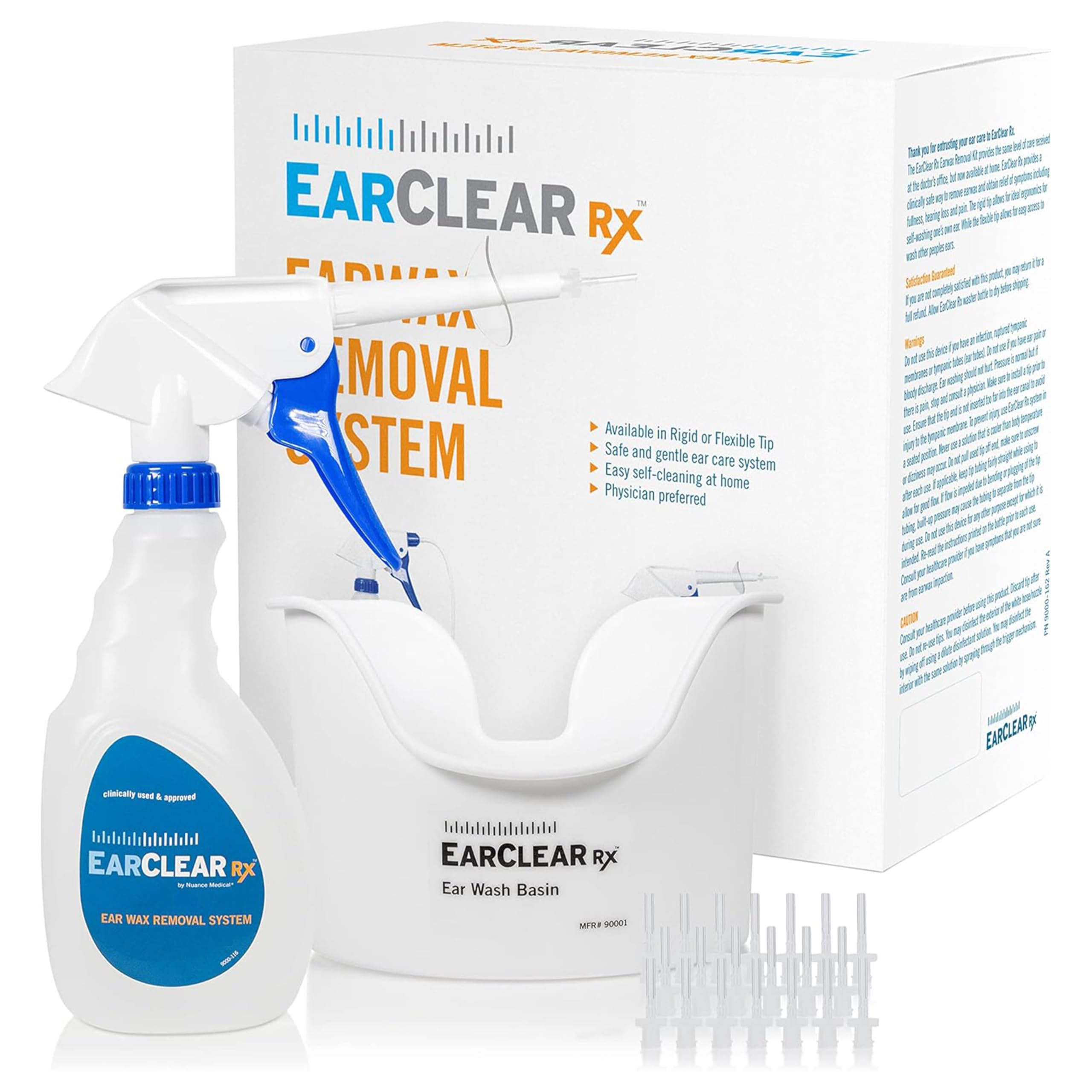 Nuance Medical EarClear Rx – bouteille-lavage: pratique et sûr pour lavage à domicile.