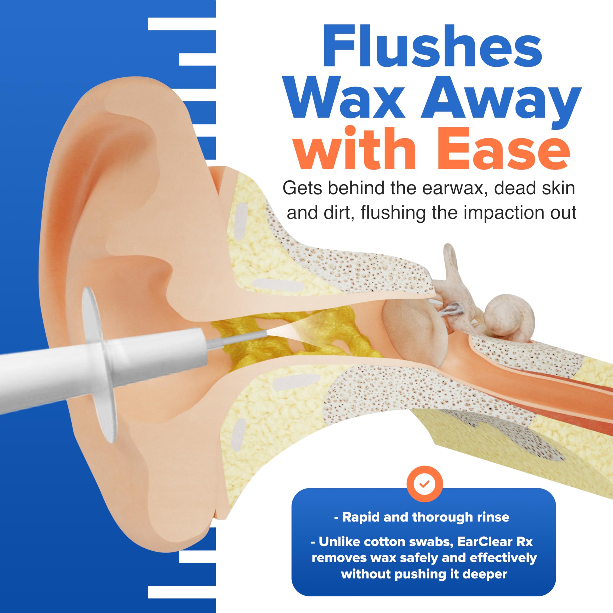 Nuance Medical EarClear Rx – conception douce et sûre: utilisation respectueuse.