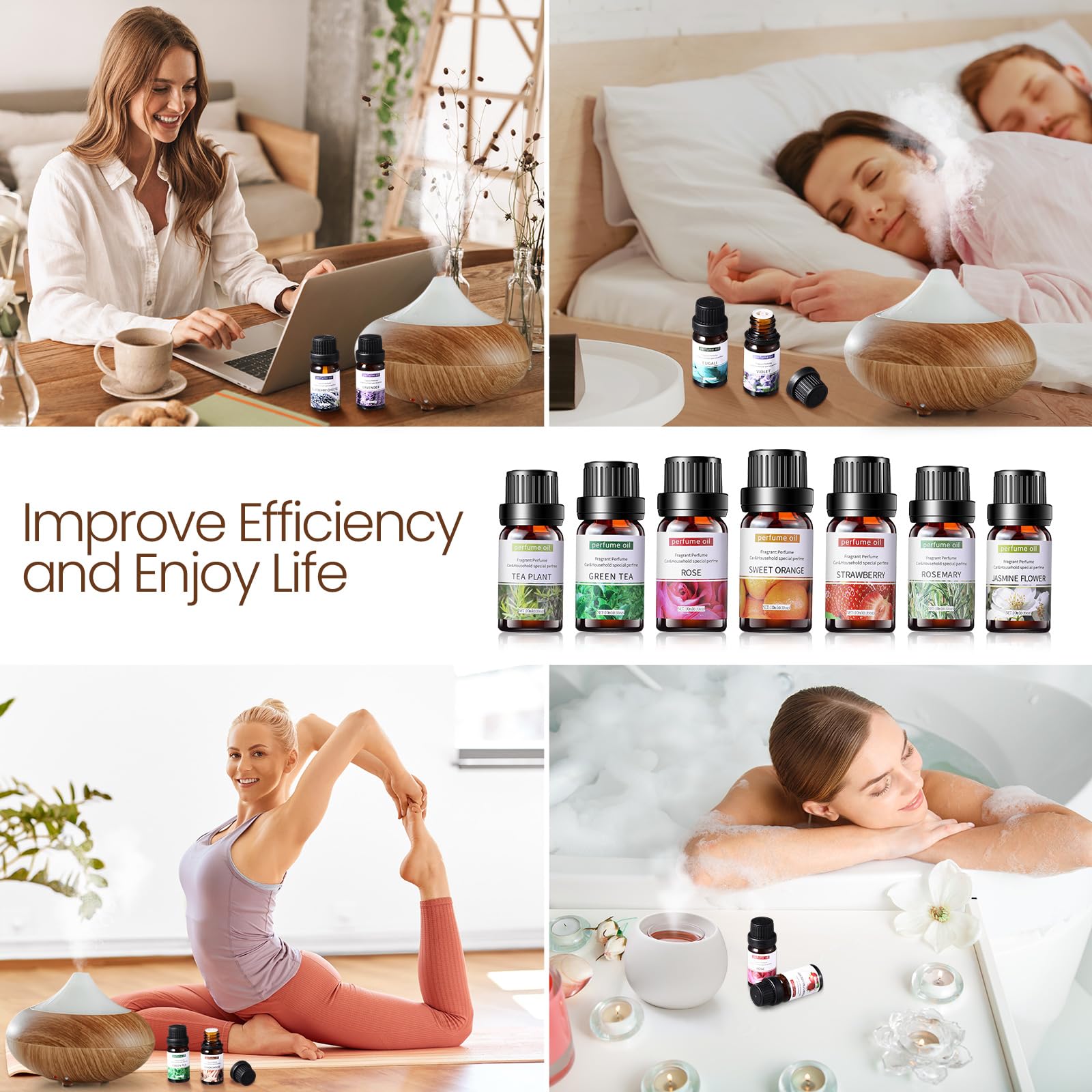 Nuanchu coffret cadeau huiles essentielles élégant pour offrir