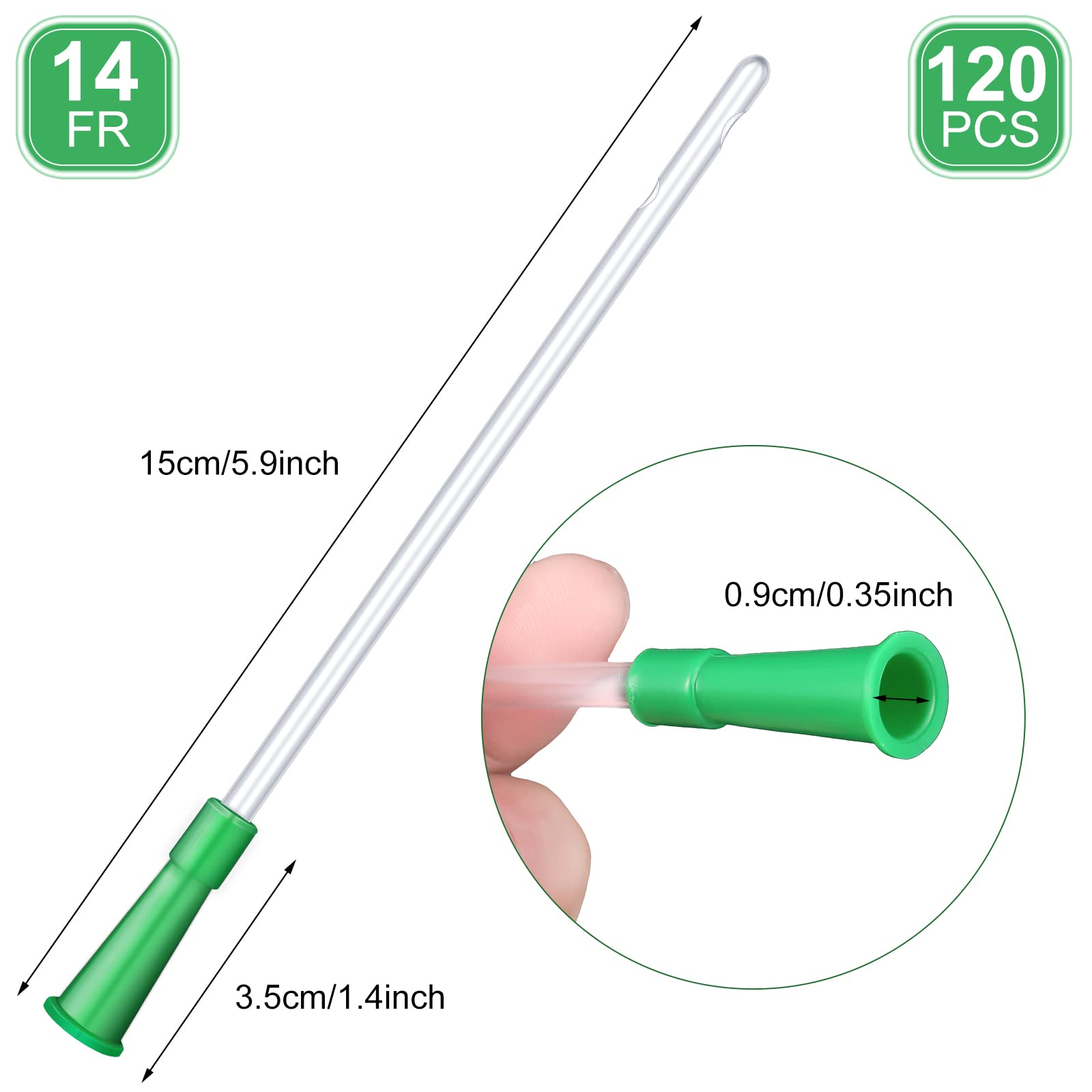 Nuanchu tuyaux PVC, épaisseur 14FR, insertion douce et confortable.
