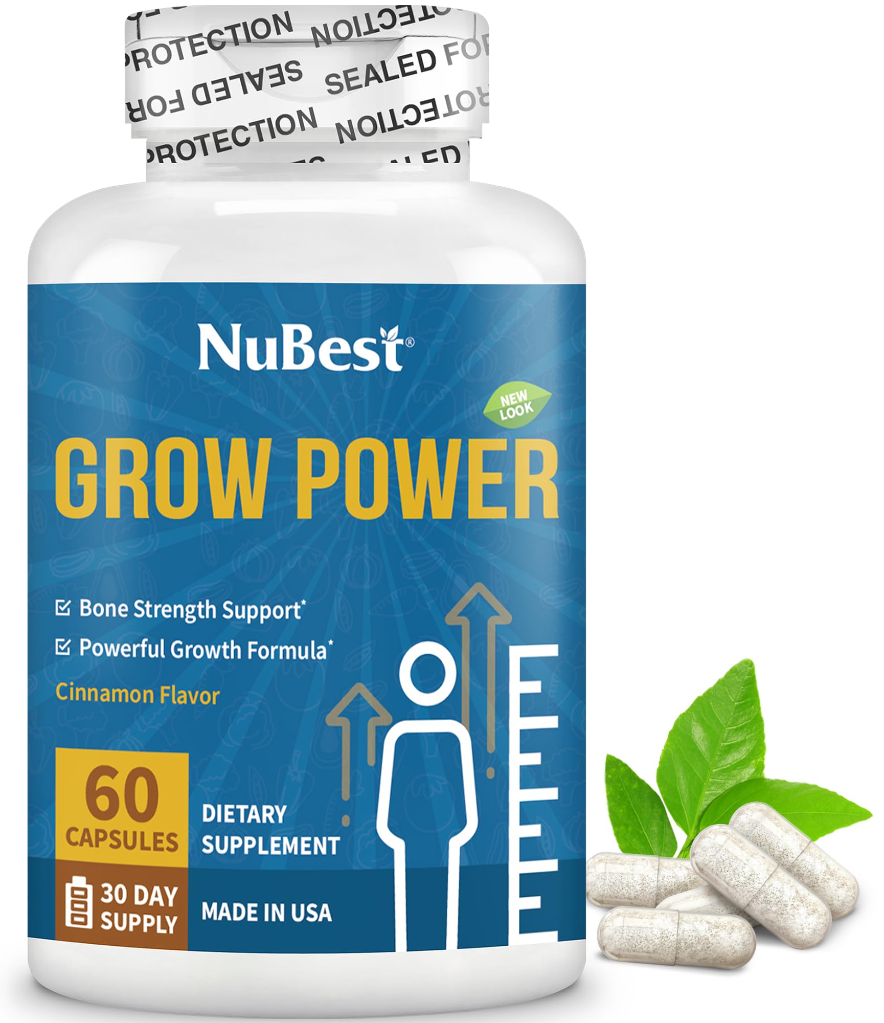 NuBest Grow Power: bouteille et emballage, idéale pour la supplémentation quotidienne.
