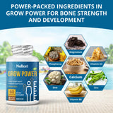 NuBest Grow Power: capsules blanches faciles à prendre pour le quotidien.
