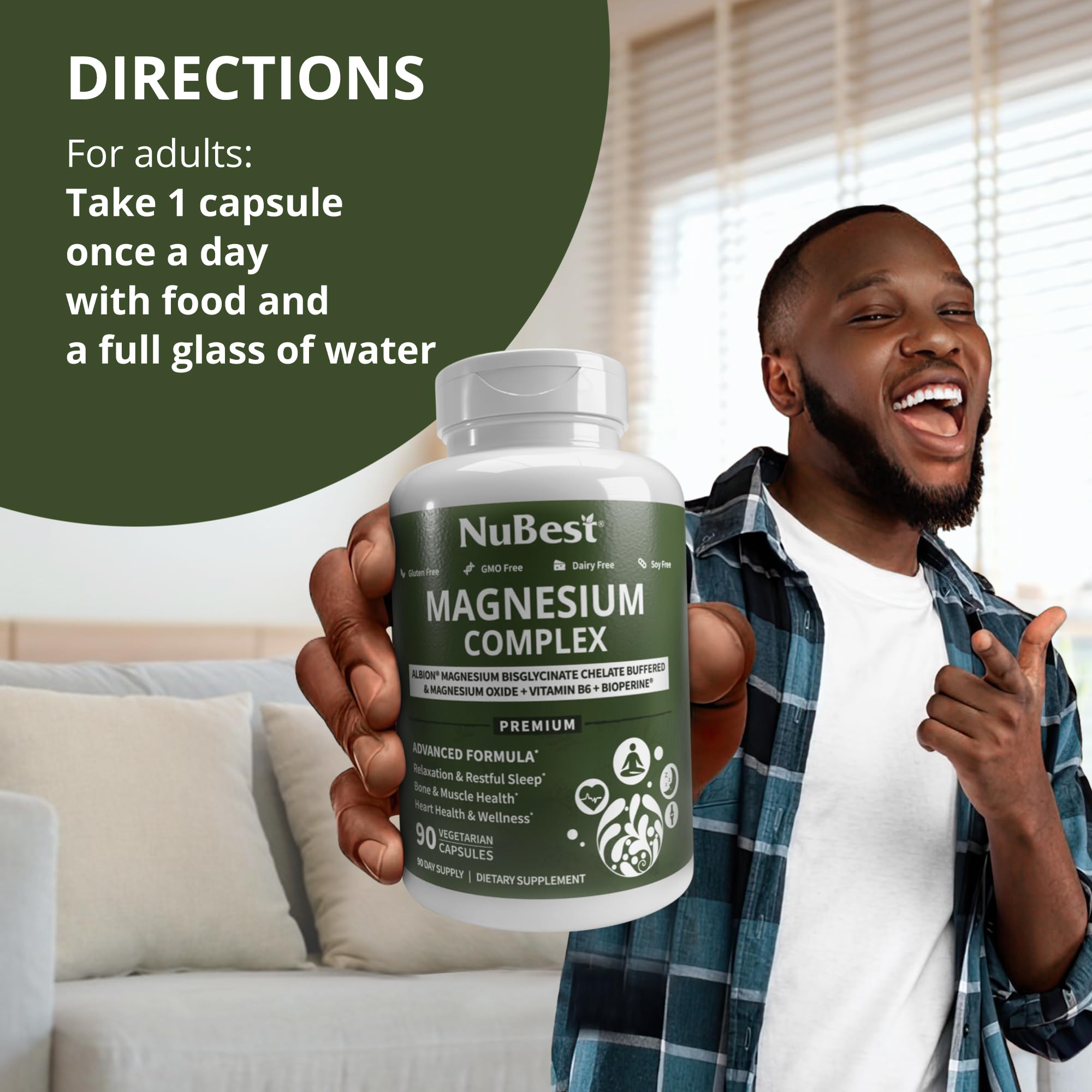 NuBest Magnésium Glycinate Chelate en étui, format pratique pour prise journalière.